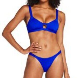 Vitamin A Sardinia Blue EcoLux Elle Tie Side Bikini Bottom | Size 6/Small | NWT